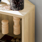 Meuble TV d'angle 48 po avec 2 portes d'armoire et tablette en verre réglable