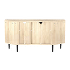 Meuble TV d'angle 48 po avec 2 portes d'armoire et tablette en verre réglable