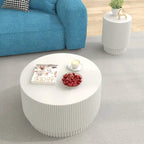 Table basse baril de style nordique – Intérieur et extérieur, oxyde de magnésium