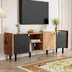 Meuble TV mi-siècle avec 3 rangements pour téléviseurs jusqu'à 70"