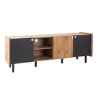Meuble TV mi-siècle avec 3 rangements pour téléviseurs jusqu'à 70"