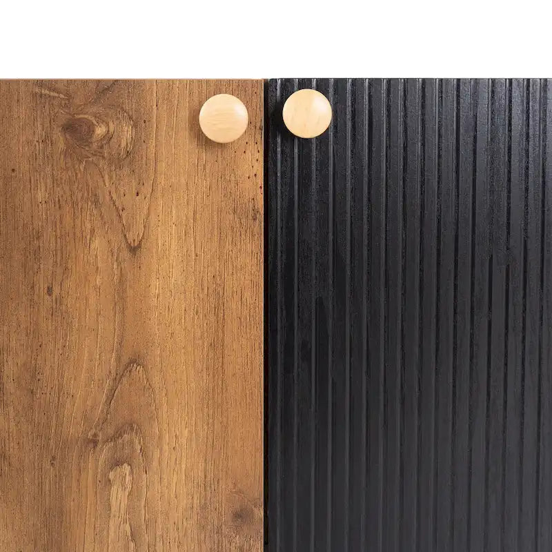 Meuble TV mi-siècle avec 3 rangements pour téléviseurs jusqu'à 70"