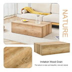 Table basse rectangulaire moderne en MDF avec finition effet marbre