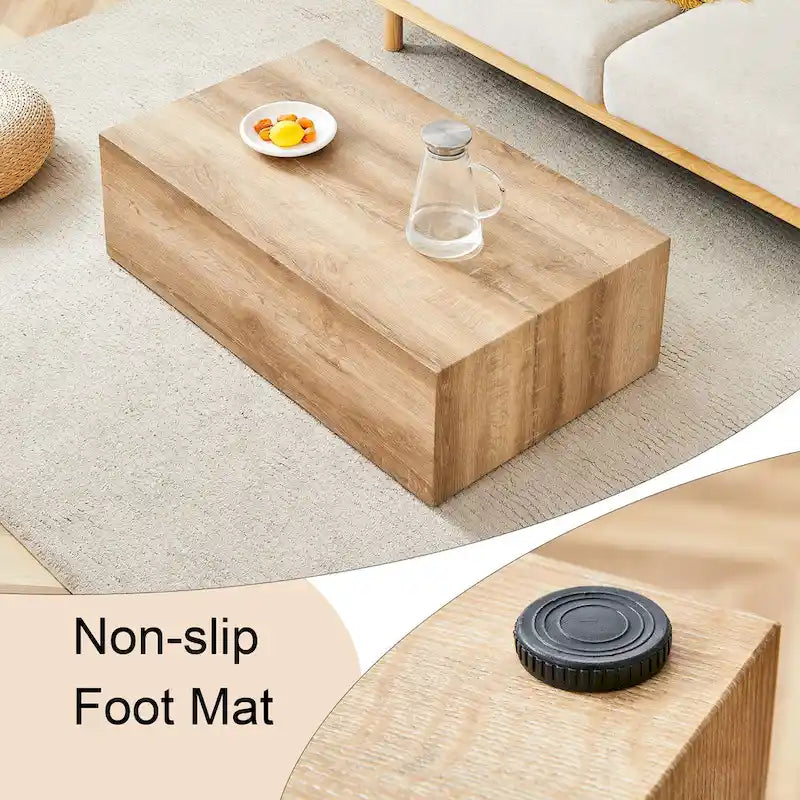 Table basse rectangulaire moderne en MDF avec finition effet marbre