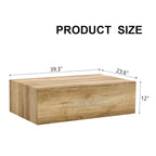 Table basse rectangulaire moderne en MDF avec finition effet marbre