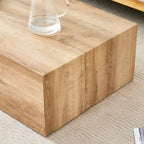 Table basse rectangulaire moderne en MDF avec finition effet marbre