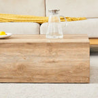 Table basse rectangulaire moderne en MDF avec finition effet marbre