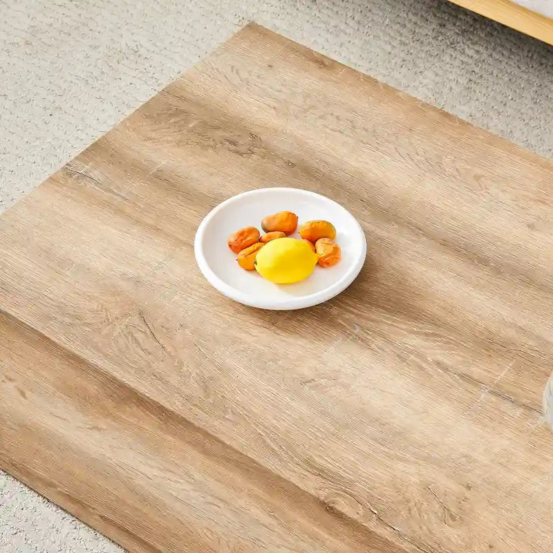 Table basse rectangulaire moderne en MDF avec finition effet marbre