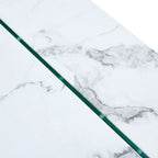 Table basse rectangulaire avec plateau effet bois et pieds en verre trempé