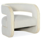 Fauteuil d'appoint rembourré Pebble Beach avec garniture en jute, une place