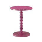 Table d'appoint ronde de 56 cm en bois violet avec pied tourné