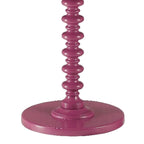 Table d'appoint ronde de 56 cm en bois violet avec pied tourné