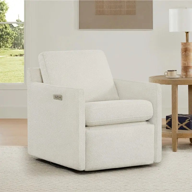 Fauteuil d'appoint inclinable électrique avec repose-pieds – Pivotant à 270°