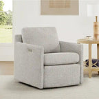 Fauteuil d'appoint inclinable électrique avec repose-pieds – Pivotant à 270°