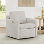 Fauteuil d'appoint inclinable électrique avec repose-pieds – Pivotant à 270°