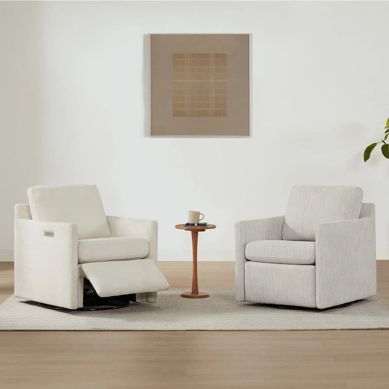 Fauteuil d'appoint inclinable électrique avec repose-pieds – Pivotant à 270°