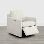 Fauteuil d'appoint inclinable électrique avec repose-pieds – Pivotant à 270°