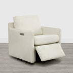 Fauteuil d'appoint inclinable électrique avec repose-pieds – Pivotant à 270°