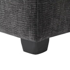 Canapé modulable en L 4 places en chenille avec pouf
