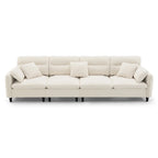 Canapé d'angle 5 places en L de 279 cm avec pouf et 5 oreillers