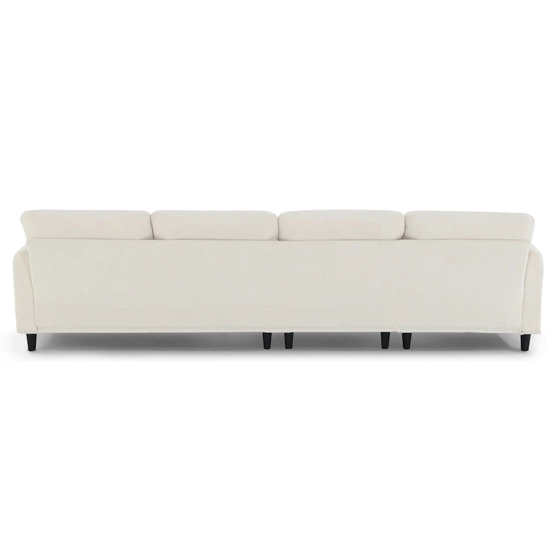 Canapé d'angle 5 places en L de 279 cm avec pouf et 5 oreillers