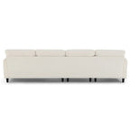Canapé d'angle 5 places en L de 279 cm avec pouf et 5 oreillers