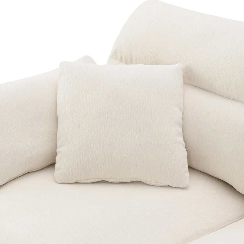 Canapé d'angle 5 places en L de 279 cm avec pouf et 5 oreillers
