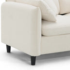 Canapé d'angle 5 places en L de 279 cm avec pouf et 5 oreillers