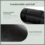 Canapé d'angle 5 places en L de 279 cm avec pouf et 5 oreillers