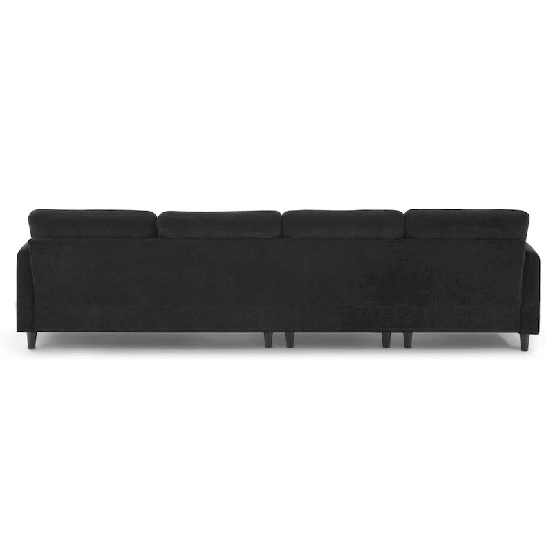 Canapé d'angle 5 places en L de 279 cm avec pouf et 5 oreillers
