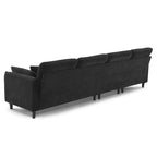 Canapé d'angle 5 places en L de 279 cm avec pouf et 5 oreillers