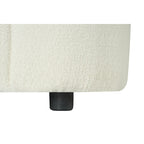 Canapé 3 places en bouclé incurvé sculptural de 222,25 cm avec design ergonomique