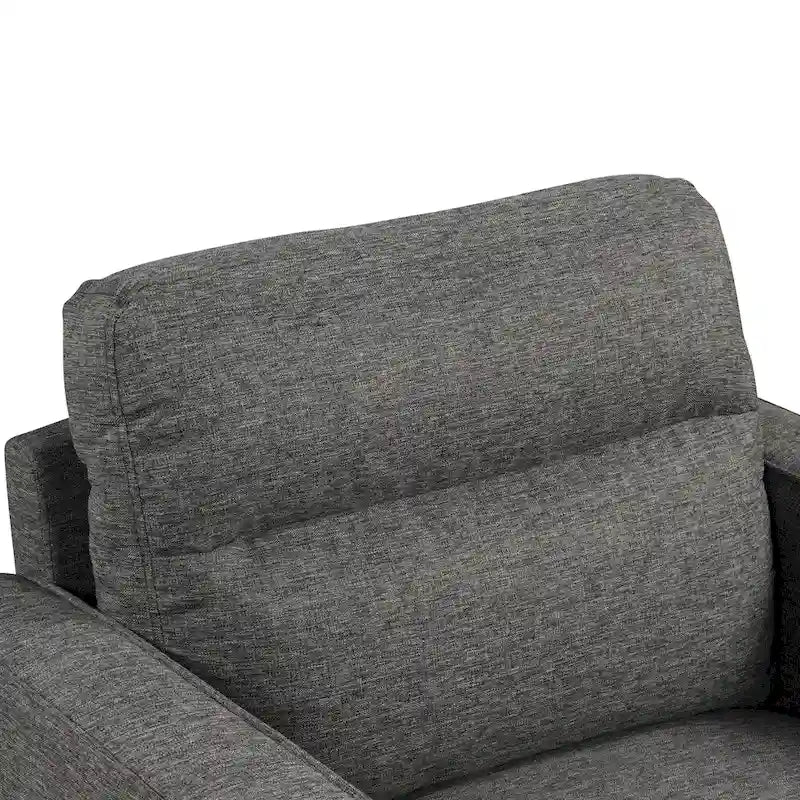 Fauteuil d'appoint contemporain avec accoudoirs droits et pieds coniques en bois massif