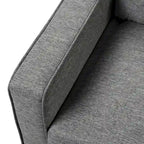 Fauteuil d'appoint contemporain avec accoudoirs droits et pieds coniques en bois massif