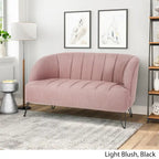Causeuse moderne en tissu Lupine avec pieds en épingle par Christopher Knight Home