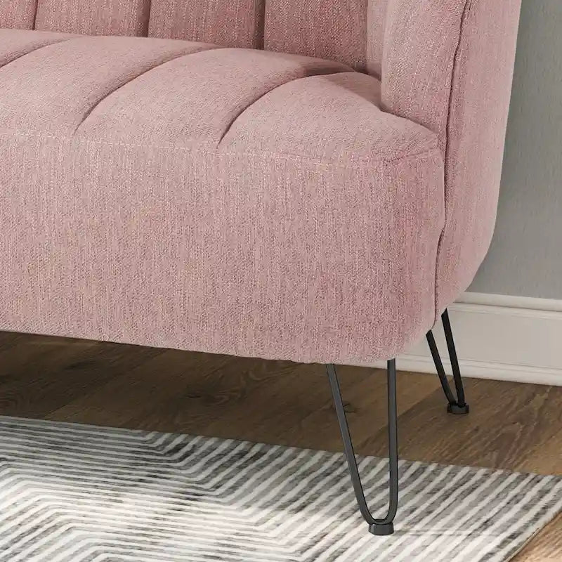 Causeuse moderne en tissu Lupine avec pieds en épingle par Christopher Knight Home