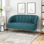 Causeuse moderne en tissu Lupine avec pieds en épingle par Christopher Knight Home