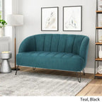 Causeuse moderne en tissu Lupine avec pieds en épingle par Christopher Knight Home