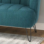 Causeuse moderne en tissu Lupine avec pieds en épingle par Christopher Knight Home