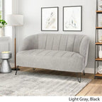Causeuse moderne en tissu Lupine avec pieds en épingle par Christopher Knight Home