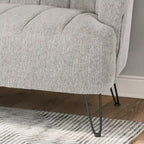 Causeuse moderne en tissu Lupine avec pieds en épingle par Christopher Knight Home