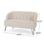 Causeuse moderne en tissu Lupine avec pieds en épingle par Christopher Knight Home