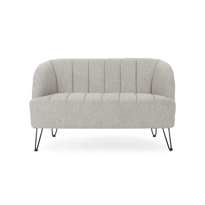 Causeuse moderne en tissu Lupine avec pieds en épingle par Christopher Knight Home