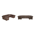 Canapé sectionnel chesterfield en U 9 places avec capitonnage à boutons