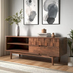 Bardolino Mid-Century Wood 2-Drawer TV Stand - 59-Inch
