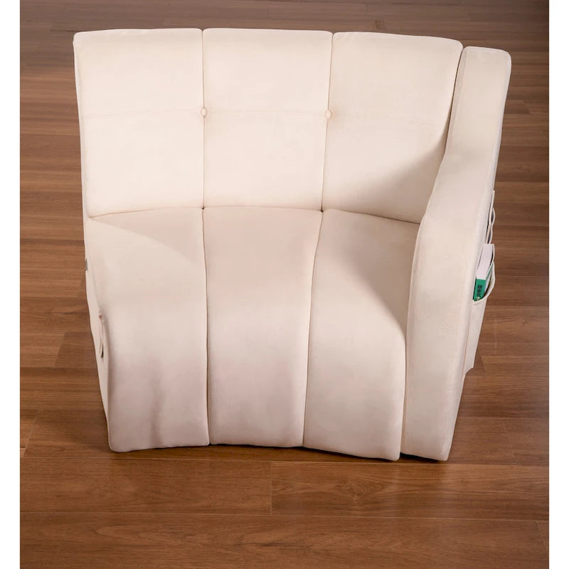 Canapé d'angle modulaire incurvé sans pieds en velours de 323 cm – 3 places
