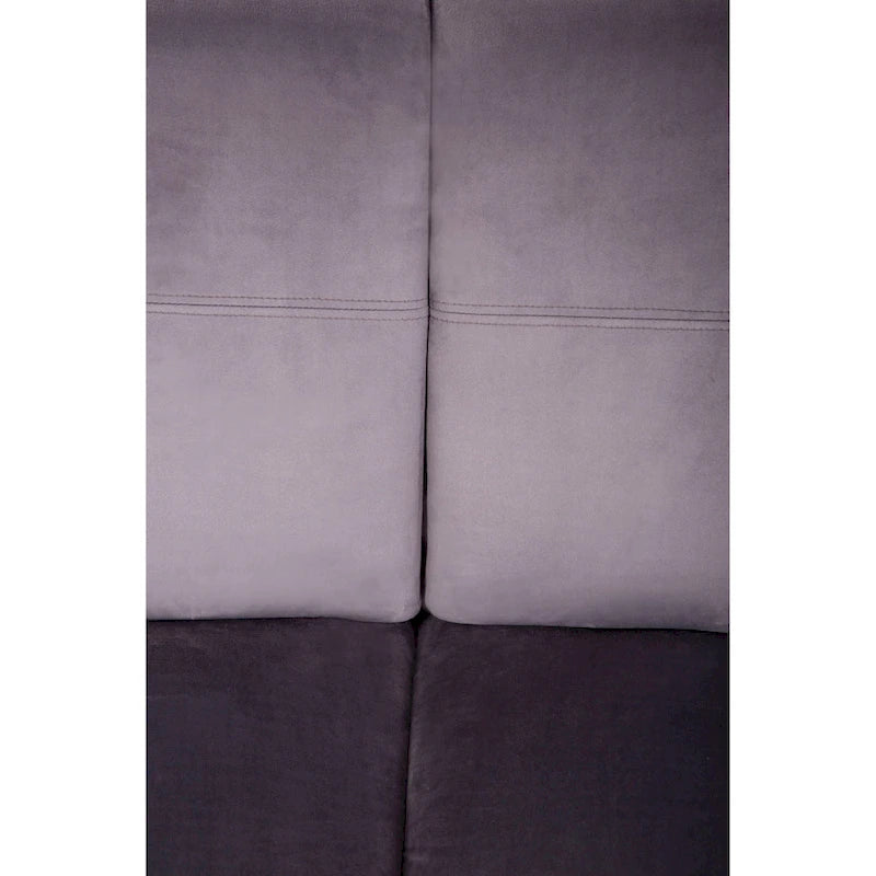 Canapé d'angle modulaire incurvé sans pieds en velours de 323 cm – 3 places