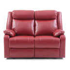 Causeuse inclinable double en similicuir avec accoudoirs rembourrés