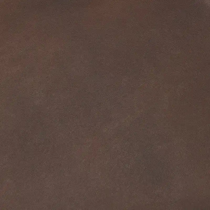 Minara Pouf carré en cuir véritable noir avec base en métal doré 36