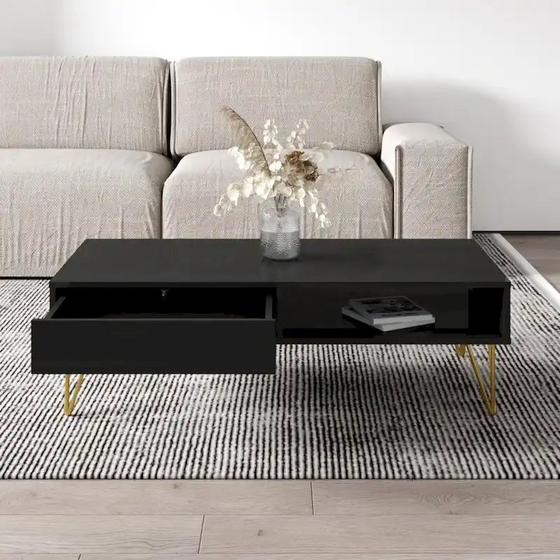Table basse moderne haute brillance – Fabriquée en UE